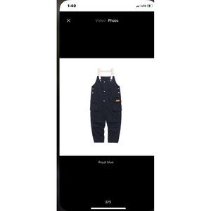 New Wave street culture Design by inflation  Overalls Sz L Black NWT